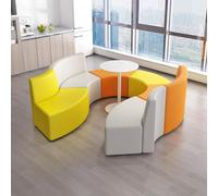 KIBONCY Set di divani dalla forma curva unica for aree pubbliche e lobby - Sedute creative for il tempo libero for lounge, reception e zona d'attesa dell'ufficio - Design modulare(D)