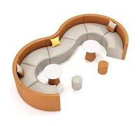 KIBONCY Set di divani dalla forma curva unica: mobili da salotto modulari moderni e minimalisti con schienale basso, ideali for soggiorni o ingressi contemporanei(C)