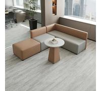 KIBONCY Set Di Divani D'attesa Modulari, Panca Imbottita Con Giunzioni Libere Multicolori, Divano Da Reception Combinato Creativo, Biblioteca E Area Lounge Del Negozio Al Dettaglio(B)