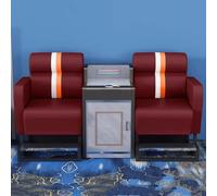 KIBONCY Set di divani di lusso for sala da biliardo con pouf e tavolino multifunzionale, comoda poltrona for il tempo libero nella sala da biliardo(C)