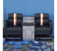 KIBONCY Set di divani di lusso for sala da biliardo con pouf e tavolino multifunzionale, comoda poltrona for il tempo libero nella sala da biliardo(G)