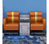 KIBONCY Set di divani di lusso for sala da biliardo con pouf e tavolino multifunzionale, comoda poltrona for il tempo libero nella sala da biliardo(A)