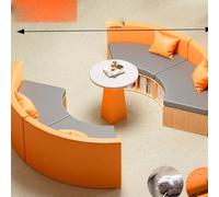 KIBONCY Set di divani e tavolini da caffè con libreria, divani porta carte, tessuto antigraffio, resistente all'usura, for area relax for bambini, lezioni private all'asilo(F)