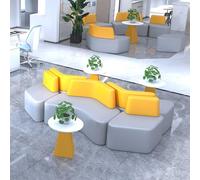 KIBONCY Set di divani e tavolini da caffè creativi semplici e moderni for l'area di attesa e riposo nell'isola centrale della sala affari dell'ufficio dell'istituto di formazione(C)