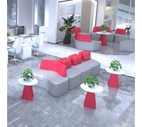 KIBONCY Set di divani e tavolini da caffè creativi semplici e moderni for l'area di attesa e riposo nell'isola centrale della sala affari dell'ufficio dell'istituto di formazione(A)