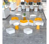 KIBONCY Set di divani e tavolini da caffè in stile moderno, semplice e creativo for l'area di attesa e riposo nell'isola centrale dell'ufficio dell'istituto di formazione(D)