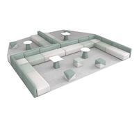 KIBONCY Set di divani e tavolini da ingresso, area di attesa della sala attività, reception e area di riposo dell'hotel, set di divani e tavolini da ufficio semplici e moderni(O)