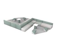 KIBONCY Set di divani e tavolini da ingresso, area di attesa della sala attività, reception e area di riposo dell'hotel, set di divani e tavolini da ufficio semplici e moderni(L)