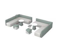 KIBONCY Set di divani e tavolini da ingresso, area di attesa della sala attività, reception e area di riposo dell'hotel, set di divani e tavolini da ufficio semplici e moderni(X)