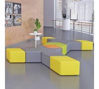 KIBONCY Set di divani for il tempo libero triangolari dalla forma insolita for istituti di formazione, biblioteche, lobby aziendali, sale riunioni, corridoi, sale di negoziazione(C)