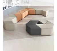 KIBONCY Set di divani for il tempo libero triangolari dalla forma insolita for istituti di formazione, biblioteche, aree frontali aziendali, spazi riunioni, corridoi(E)