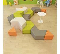 KIBONCY Set di divani for il tempo libero triangolari dalla forma insolita for istituti di formazione, biblioteche, aree frontali aziendali, sale conferenze, sale riunioni(E)