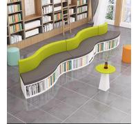 KIBONCY Set Di Divani For Libreria Curva Modulare, Posti A Sedere Flessibili For Biblioteca Con Ripiani Integrati, Mobili Da Salotto Creativi For Il Centro Attività Della Sala Di Lettura(A5)