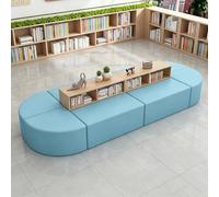 KIBONCY Set Di Divani For Libreria Curva Modulare, Posti A Sedere For Biblioteca Creativa Con Ripiani Portaoggetti Integrati, Mobili Da Salotto Flessibili For L'area Di Lettura Scolastica(A2)
