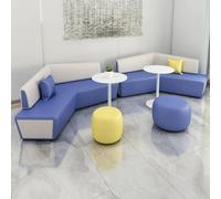 KIBONCY Set di divani for lounge d'attesa semplici e moderni - Divano da ufficio for il tempo libero con schienale basso, sedili imbottiti modulari for area reception, sala relax e lobby(D)