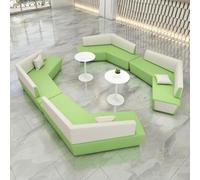 KIBONCY Set di divani for lounge d'attesa semplici e moderni - Divano da ufficio for il tempo libero con schienale basso, sedili imbottiti modulari for area reception, sala relax e lobby(C)