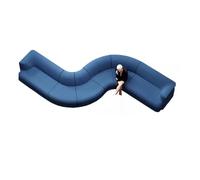 KIBONCY Set Di Divani For Lounge Reception Divano In Tessuto Lino Dalla Forma Irregolare Creativa Robusta Struttura In Acciaio For Hotel, Aeroporto, Area Attesa Dell'ospedale(F)