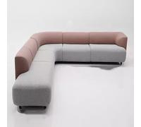 KIBONCY Set Di Divani For Lounge Reception Divano In Tessuto Lino Dalla Forma Irregolare Creativa Robusta Struttura In Acciaio For Hotel, Aeroporto, Area Attesa Dell'ospedale(B)