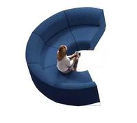 KIBONCY Set Di Divani For Lounge Reception Divano In Tessuto Lino Dalla Forma Irregolare Creativa Robusta Struttura In Acciaio For Hotel, Aeroporto, Area Attesa Dell'ospedale(E)