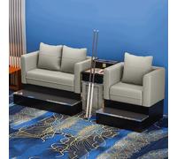 KIBONCY Set Di Divani For Osservazione For Sala Da Biliardo For 3 Persone, Spettatore Del Club Con Portabicchieri, Imbottitura In Schiuma Ad Alta Densità(E)