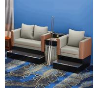 KIBONCY Set Di Divani For Osservazione For Sala Da Biliardo For 3 Persone, Spettatore Del Club Con Portabicchieri, Imbottitura In Schiuma Ad Alta Densità(B)