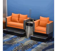 KIBONCY Set Di Divani For Osservazione For Sala Da Biliardo For 3 Persone, Spettatore Del Club Con Portabicchieri, Imbottitura In Schiuma Ad Alta Densità(G)