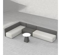 KIBONCY Set di divani for reception creativi - Posti a sedere for banchetti dalla forma unica con tavolino da caffè for lounge for il tempo libero, area di attesa o zona di attesa degli ospiti(C)