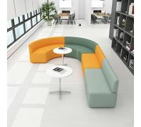 KIBONCY Set di divani for ufficio creativi, divani for aree lounge curvi di forma irregolare e set di tavolini da caffè for le lobby degli istituti di formazione(A)