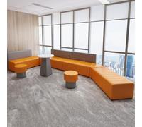 KIBONCY Set di divani for ufficio for il tempo libero, moderna sala relax aziendale, area pubblica, lobby, forma unica: comode sedute modulari for spazi di lavoro collaborativi(B)
