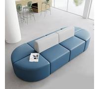 KIBONCY Set Di Divani For Ufficio Modulari Con Contenitore Divanetto Commerciale In Pelle Posti A Sedere For Sala Pausa Reception Tavolino Libreria Mobili Combinati For, Casa, Bar(2.4x1.2m/3)
