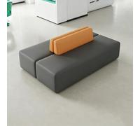 KIBONCY Set Di Divani Lounge Componibili Modulari Divano Flessibile Con Posti A Sedere Con Libreria In Legno For L'atrio Della Banca, Istituto Di Formazione, Area Reception, Sala D'attesa(A4)