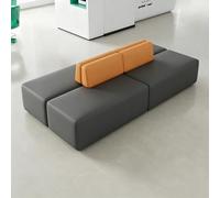KIBONCY Set Di Divani Lounge Componibili Modulari Divano Flessibile Con Posti A Sedere Con Libreria In Legno For L'atrio Della Banca, Istituto Di Formazione, Area Reception, Sala D'attesa(A5)
