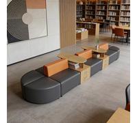 KIBONCY Set Di Divani Lounge Componibili Modulari Divano Flessibile Con Posti A Sedere Con Libreria In Legno For L'atrio Della Banca, Istituto Di Formazione, Area Reception, Sala D'attesa(A1)