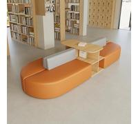 KIBONCY Set Di Divani Lounge Componibili Modulari Divano Flessibile Con Posti A Sedere Con Libreria In Legno For L'atrio Della Banca, Istituto Di Formazione, Area Reception, Sala D'attesa(A10)