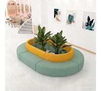 KIBONCY Set di divani lounge e tavolini da caffè, divano modulare creativo for uffici, cuscini ad alta densità, struttura in legno massello, for biblioteche, sale di lettura(360cm)