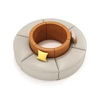 KIBONCY Set Di Divani Moderni Curvi A Forma Di C, Posti A Sedere Creativi For Il Tempo Libero For La Reception Dell'ufficio, L'area Di Attesa E La Negoziazione Degli Ospiti(E)