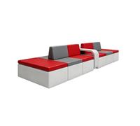 KIBONCY Set Di Divani Moderni For Reception Con Base Laccata Lucida, Posti A Sedere Curvi Creativi For Sala D'attesa For L'atrio Della Banca, Poltrona Lounge Di Lusso E Tavolo For Sala Affari(G)