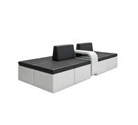 KIBONCY Set Di Divani Moderni For Reception Con Base Laccata Lucida, Posti A Sedere Curvi Creativi For Sala D'attesa For L'atrio Della Banca, Poltrona Lounge Di Lusso E Tavolo For Sala Affari(B)