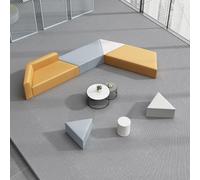 KIBONCY Set Di Divani Moderni For Reception Modulari For Ufficio Con Tavolino Da Caffè, Posti A Sedere Geometrici Creativi For Lobby Aziendale, Area Di Attesa E Studio Del Centro(A)