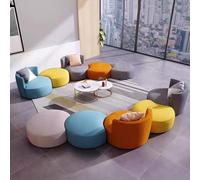 KIBONCY Set di divani modulari con sgabello dalla forma unica for lounge d'attesa e sala relax - Sedute creative for il tempo libero con morbido tessuto imbottito for hall di ufficio(A)