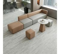 KIBONCY Set Di Divani Modulari For Reception. Divano Moderno Con Tavolino In Accento E Pouf A Cubo For La Sala D'attesa Del Centro Di Formazione Della Hall Dell'ufficio(A7)