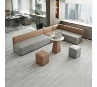 KIBONCY Set Di Divani Modulari For Reception. Divano Moderno Con Tavolino In Accento E Pouf A Cubo For La Sala D'attesa Del Centro Di Formazione Della Hall Dell'ufficio(A18)