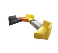 KIBONCY Set di divani modulari geometrici, moduli triangolari e quadrati ad incastro, rivestimento di livello commerciale for uffici collaborativi e spazi di studi creativi(N)