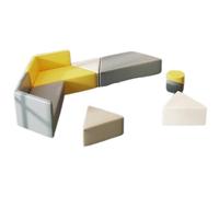 KIBONCY Set di divani modulari geometrici, moduli triangolari e quadrati ad incastro, rivestimento di livello commerciale for uffici collaborativi e spazi di studi creativi(P)