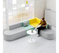 KIBONCY Set Di Divani Modulari Moderni For Reception, Divani Componibili In Varie Combinazioni For Posti A Sedere In Ufficio, Sala D'attesa, Scuola Materna E Hall(G)