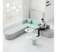 KIBONCY Set Di Divani Modulari Moderni For Reception, Divani Componibili In Varie Combinazioni For Posti A Sedere In Ufficio, Sala D'attesa, Scuola Materna E Hall(C)