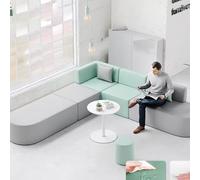 KIBONCY Set Di Divani Modulari Moderni For Reception, Divano Componibile In Varie Combinazioni Con Pouf E Tavolino Da Caffè For Ufficio, Sala D'attesa, Scuola Materna Posti A Sedere Nella Hall(O)