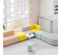 KIBONCY Set Di Divani Modulari Moderni For Reception, Divano Componibile In Varie Combinazioni Con Pouf E Tavolino Da Caffè For Ufficio, Sala D'attesa, Scuola Materna Posti A Sedere Nella Hall(P)