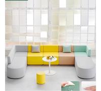 KIBONCY Set Di Divani Modulari Moderni For Reception, Divano Componibile In Varie Combinazioni Con Pouf E Tavolino Da Caffè For Ufficio, Sala D'attesa, Scuola Materna Posti A Sedere Nella Hall(Q)