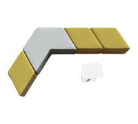KIBONCY Set di divani ottomani geometrici modulari, panca poggiapiedi puzzle esagonale e triangolare intercambiabile for scuola materna, biblioteca, hall di hotel, soggiorno e sala giochi(4)